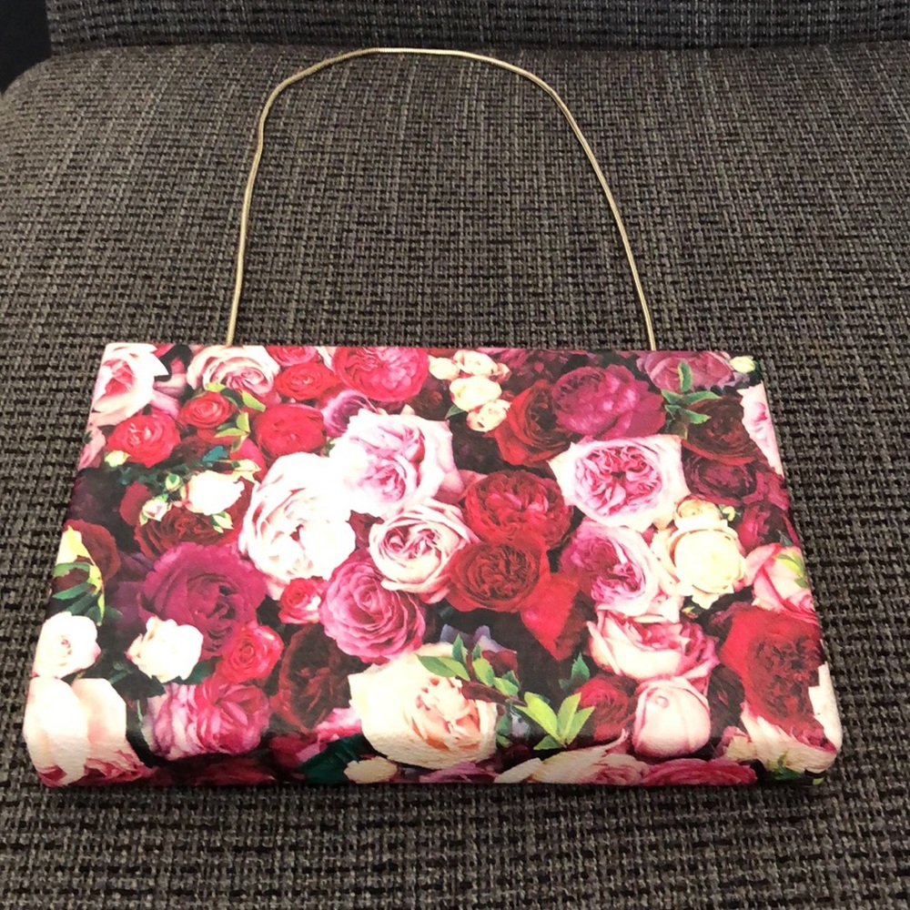 Kate Spade Floral Clutch with Gold Strap - BRAND NEW